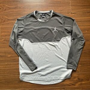 Jordan Gray Long Sleeve Tees Performance Wear